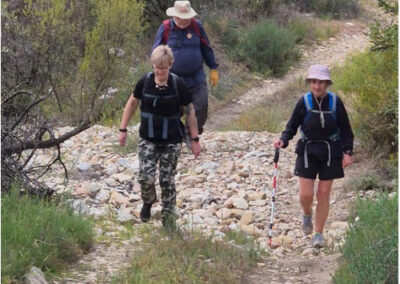 Kammanasie Camino Hikers crossing dry riverbed